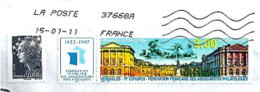 TIMBRE AVEC VIGNETTE ATTENANTE " VERSAILLES-70° CONGRÈS FFAP " OBLITÉRÉ SUR ENVELOPPE (_T951) - Lettres & Documents