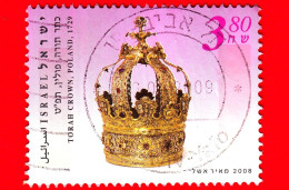 ISRAELE - Usato - 2008 - Festival 2008 - Corona - Torah Crowns - 3.80 - Used Stamps (without Tabs)