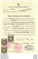 POLOGNE ACTE DE NAISSANCE ODPIS SKROCONY AKTU URODZENIA  CZERES STANISLAW  LE 23/10/1918 TIMBRES ET CACHET - Historische Documenten