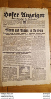 HOFER ANZEIGER 30 AOUT 1940 JOURNAL ALLEMAND  DE 8 PAGES - 1939-45