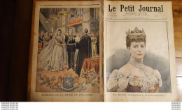 LE PETIT JOURNAL SUPPLEMENT ILLUSTRE  24 FEVRIER 1901 LA REINE ALEXANDRA D'ANGLETERRE ET MARIAGE REINE DE HOLLANDE - Le Petit Journal