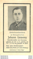 MEMENTO AVIS DE DECES SOLDAT ALLEMAND  JOHANN CERWENY MORT LE 18/07/1943 - Décès