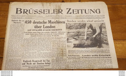 BRUSSELER ZEITUNG JOURNAL GERMANOPHONE BRUXELLES 09/10/1940 GRAND FORMAT 9 PAGES - 1939-45