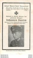 MEMENTO AVIS DE DECES SOLDAT ALLEMAND JOHANNES BAUTEN MORT LE 26 AOUT 1943 - Décès
