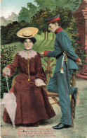 COUPLES - Couple Sur Un Banc - Fantaisie - Carte Postale Ancienne - Koppels