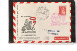 TEM20492 -  SALZBURG 26.10.1962   /   28.  BALLONPOSTFLUG -  NETTO KATALOG NR. 28b  - BALLON " HB-BIS ALBIS " - Montgolfier