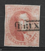 OBP12 Met 4 Randen En Met Langstempel Bruxelles (zie Scans) - 1858-1862 Medaillen (9/12)