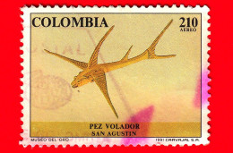 COLOMBIA - Usato - 1991 - Manufatti Precolombiani - Pesci - Flying Fish - Archeologia - 210 - Kolumbien