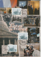 Rare (370/850) " LES JUSTES DE FRANCE " Sur  Encart 1er Jour N°té En Soie De 2007. 3 X N° YT 4000 Parf état FDC - Non Classificati