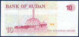 SUDAN 10 DINARS P-52a PALACE KHARTOUM MASJID AL-NILIN MOSQUE 1993 UNC - Soudan