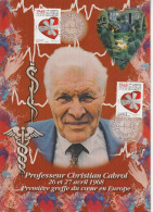 Rare (464/500) " GREFFE DU COEUR / Pr CABROL " Sur Encart 1er Jour Sur Soie Edit° A.M.I.S. 2008 N°YT 4179 Parf état. FDC - Medicina