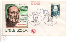 FDC EMILE ZOLA SIGNE PAR LE GRAVEUR 1967 - Unclassified