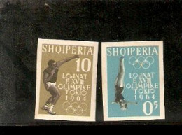 SHQIPERIA TOKIO 1964 OLIMPIC GAME UNPERFORATED - Verano 1964: Tokio