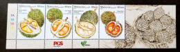 Malaysia King Of Fruits Durian 2021 Food Plant Durians Fruit (stamp Plate) MNH - Malaysia (1964-...)