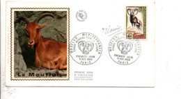 FDC MOUFLON SIGNE PAR LE GRAVEUR 1969 - Ohne Zuordnung