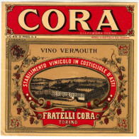 ETICHETTA LABEL VINO VERMOUTH FRATELLI CORA TORINO - Otros & Sin Clasificación