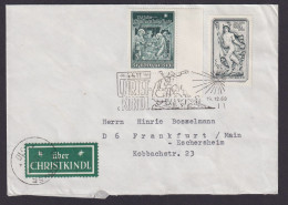 Österreich Mondsee Tiefgraben Christkindl Brief Weihnachten Frankfurt Bogenecke - Cartas & Documentos