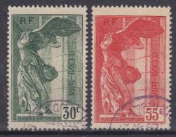 TIMBRE FRANCE PAIRE SAMOTHRACE N° 354/355 OBLITERATIONS CHOISIES - BON CENTRAGE - Used Stamps
