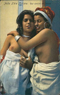 LIBIA / LIBYA - HALF NAKED / NUDE / NU GIRLS - TWO FRIENDS IN THE HAREM - EDIT LEHNERT & LANDROCK - 1910s (12410) - Libia