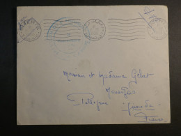 DM 17  TUNISIE   LETTRE FM   1956 BIZERTE   A PELLEGRUE FRANCE    +AFF. INTERESSANT +++ - Tunisia (1956-...)