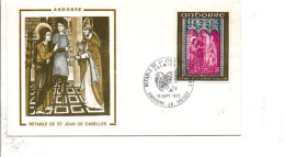 ANDORRE FDC 1972 RETABLE - FDC