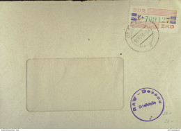 DDR: Fern-Brief Mit 20 Pf ZKD-Streifen Rot/grün/blau Kennbuchst. V 709127 Vom 13.11.59 Abs; RAW Dessau - Central Mail Service