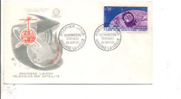 ANDORRE FDC 1967 TELECOMMUNICATIONS SPATIALES - FDC