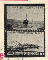 Etats-Unis 2 Vignettes "Astoria Regatta" Oregon OR Sur Lettre à En-tête Herman Wise 1912 ** Sports Nautiques - Marcofilia