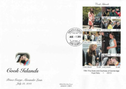 Cook Islands Royal Baby Prince George Alexander Louis 2013 (miniature FDC) - Cook