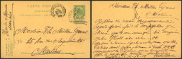 EP Au Type 5ctm Vert Obl Relais "Harchies" (1911) > Malines / COBA : 30+ - Sellos Con Estrellas