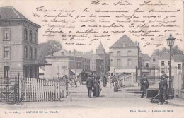 Halle - Hal - Entrée De La Ville - Circulé En 1905 - Dos Non Séparé - Belle Animation - TBE - Halle