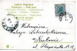 77153 - Österreich - 1910 - 5H Franz-Josef EF A AnsKte NADWORNA -> KRAKAU - Lettres & Documents