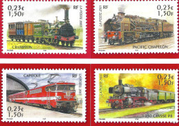 2022 PAP 4XC P OFFERTE PAR PHIL@POSTE A SES ABONNES CHAQUE TRIMESTRE  ( THEME "LES LOCOMOTIVES" ) - PAP : Altri (1995-...)