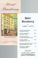 Souvenir D'un Passage à L'Hôtel Beaubourg, Rue Simon Le Franc (Paris) Vers 2005 - Alimentos