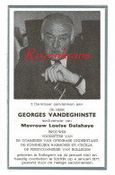 Georges Vandeghinste Brouwer Rollegem Kortrijk Met Foto Photo Doodsprentje Bidprentje Avis De Deces - Décès