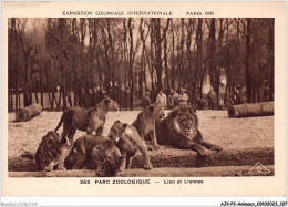 AJKP2-0212 - ANIMAUX - PARC ZOOLOGIQUE - LION ET LIONNES  - Lions