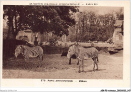 AJKP2-0187 - ANIMAUX - PARC ZOOLOGIQUE - ZEBRES  - Cebras