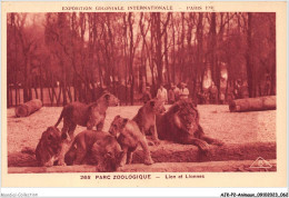 AJKP2-0145 - ANIMAUX - PARC ZOOLOGIQUE - LION ET LIONNES  - Leones