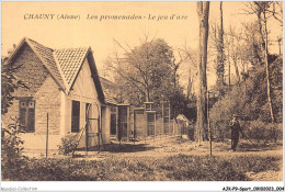 AJKP9-0863 - SPORT - CHAUNY - LES PROMENADES - LE JEU D'ARC  - Tir à L'Arc