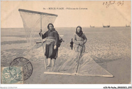 AJKP6-0570 - PECHE - BERCK-PLAGE - PECHEUSES DE CREVETTES  - Angelsport