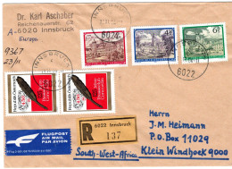 77155 - Österreich - 1984 - 6S Stift Rein MiF A R-LpBf INNSBRUCK -> KLEIN-WINDHOEK (Suedwestafrika) - Covers & Documents