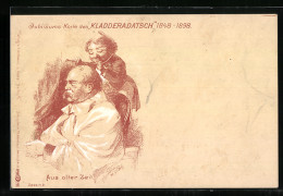 Künstler-AK Bismarck Beim Friseur, Jubiläumskarte Des Kladderadatsch  - Historische Persönlichkeiten