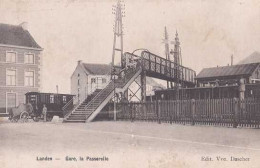 Landen - Gare - La Passerelle - Circulé - Dos Non Séparé - Animée - TBE - Landen