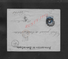 ESPAGNE LETTRE PD 1816 SUR TIMBRE CHEMIN DE FER DEL NORTE CACHET ROUGE DE SAINT JEAN DE LUZ  MADRID TAXE 5 CACHET PARIS - Cartas & Documentos