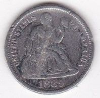 Etats-Unis. One Dime 1889, Seated Liberty, En Argent - 1837-1891: Seated Liberty (Libertà Seduta)