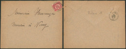 Fine Barbe - N°58 Sur Lettre Obl Relais "Warcquignies" > Nimy / COBA : 50++ - Postmarks With Stars