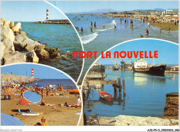 AJDP5-11-0478 - PORT LA NOUVELLE - Le Phare - La Plage - Le Port  - Port La Nouvelle