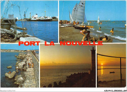 AJDP4-11-0462 - PORT LA NOUVELLE -  Le Port - La Plage - La Jetée - Le Phare  - Port La Nouvelle