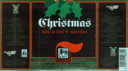 Oud Etiket Bier Christmas 75 Cl. - Gebrouwd - Brassée Voor Delhaize - Cerveza