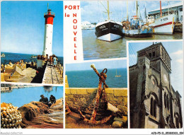 AJDP5-11-0552 - PORT LA NOUVELLE - Le Phare - Le Port Et Ses Docks L'église  - Port La Nouvelle
